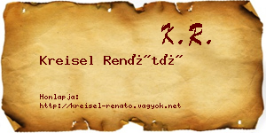 Kreisel Renátó névjegykártya